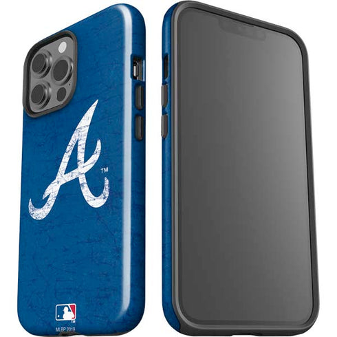 MLB Atlanta Braves - Solid Distressed iPhone 13 Pro Max Impact Case