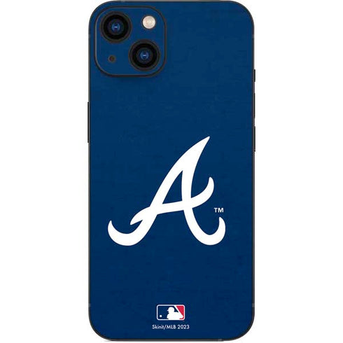 MLB Atlanta Braves - Solid Distressed iPhone 13 Skin
