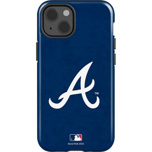 MLB Atlanta Braves - Solid Distressed iPhone 15 Impact Case