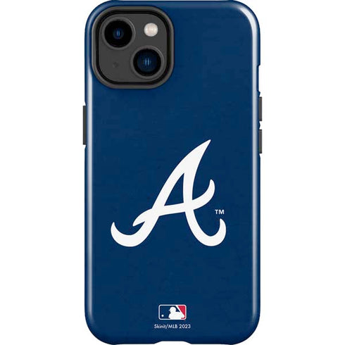 MLB Atlanta Braves - Solid Distressed iPhone 14 Plus Impact Case