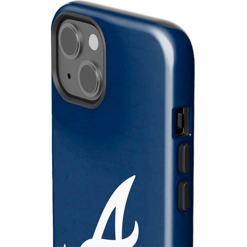 MLB Atlanta Braves - Solid Distressed iPhone 14 Plus Impact Case