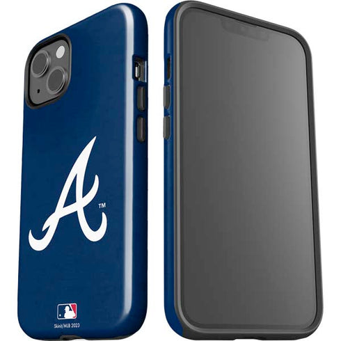 MLB Atlanta Braves - Solid Distressed iPhone 14 Plus Impact Case