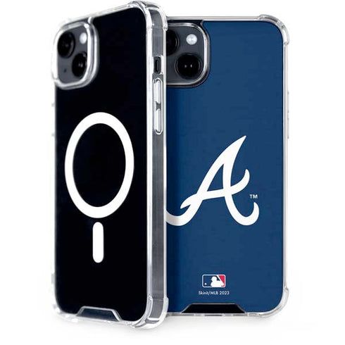 MLB Atlanta Braves - Solid Distressed iPhone 15 Plus MagSafe Case