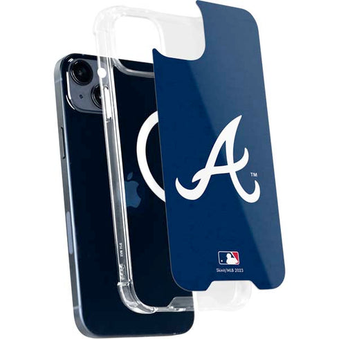 MLB Atlanta Braves - Solid Distressed iPhone 15 Plus MagSafe Case