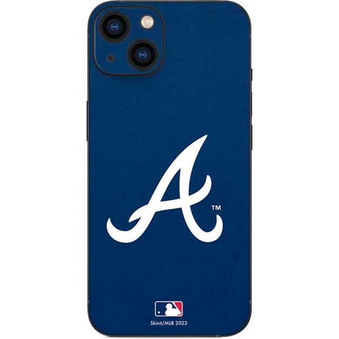 MLB Atlanta Braves - Solid Distressed iPhone 15 Plus Skin