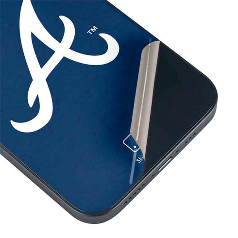 MLB Atlanta Braves - Solid Distressed iPhone 14 Plus Skin