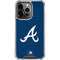 MLB Atlanta Braves - Solid Distressed iPhone 14 Pro Clear Case
