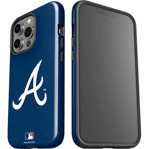 MLB Atlanta Braves - Solid Distressed iPhone 14 Pro Impact Case