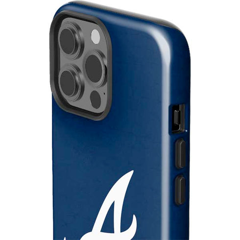 MLB Atlanta Braves - Solid Distressed iPhone 15 Pro Max Impact Case