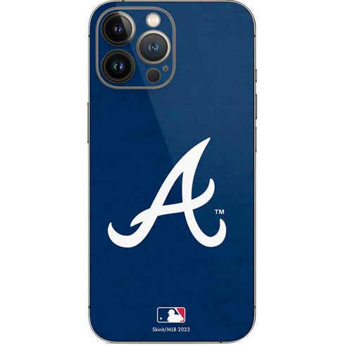 MLB Atlanta Braves - Solid Distressed iPhone 14 Pro Max Skin