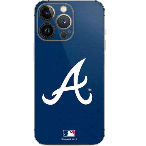 MLB Atlanta Braves - Solid Distressed iPhone 14 Pro Skin
