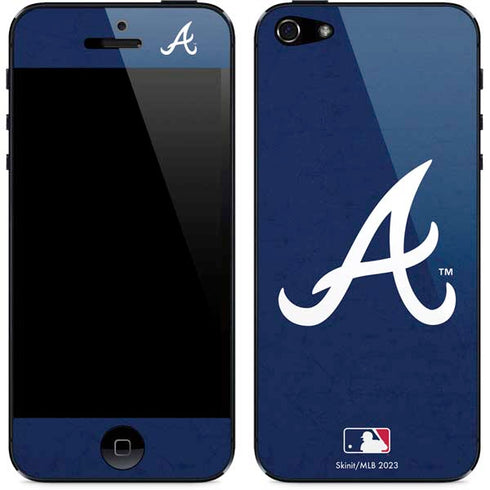 MLB Atlanta Braves - Solid Distressed iPhone 5/5s/5SE Skin