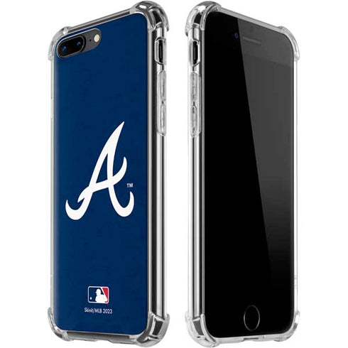 MLB Atlanta Braves - Solid Distressed iPhone 7/8 Plus Clear Case