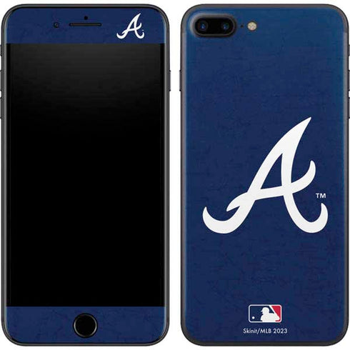 MLB Atlanta Braves - Solid Distressed iPhone 8 Plus Skin