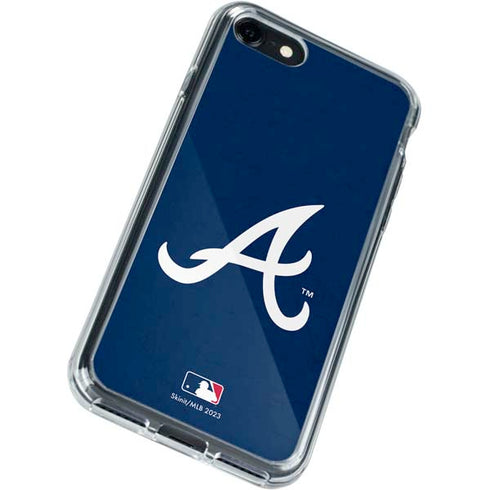 MLB Atlanta Braves - Solid Distressed iPhone SE (2nd & 3rd Gen) Clear Case