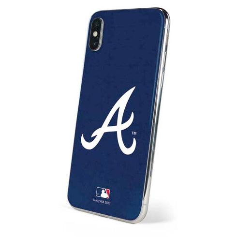 MLB Atlanta Braves - Solid Distressed iPhone X Skin