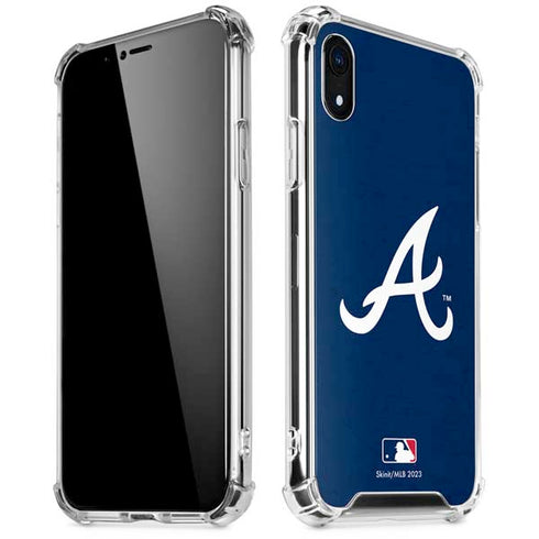 MLB Atlanta Braves - Solid Distressed iPhone XR Clear Case