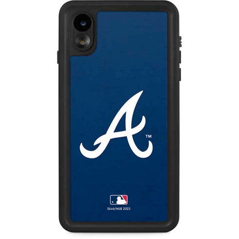 MLB Atlanta Braves - Solid Distressed iPhone XR Waterproof Case