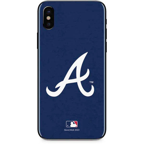 MLB Atlanta Braves - Solid Distressed iPhone XS Max Skin