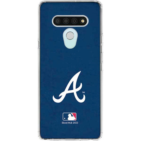 MLB Atlanta Braves - Solid Distressed LG Stylo 6 Clear Case