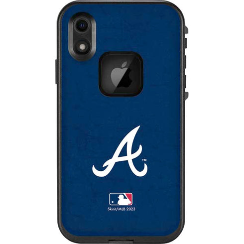 MLB Atlanta Braves - Solid Distressed LifeProof Fre iPhone Skin