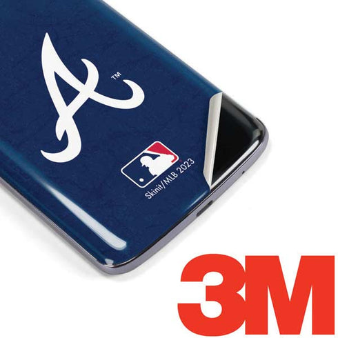 MLB Atlanta Braves - Solid Distressed Moto E5 Plus Skin