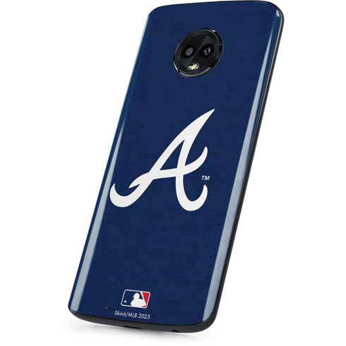MLB Atlanta Braves - Solid Distressed Moto G6 Skin