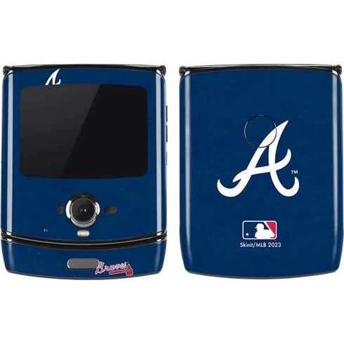 MLB Atlanta Braves - Solid Distressed Motorola RAZR Skin