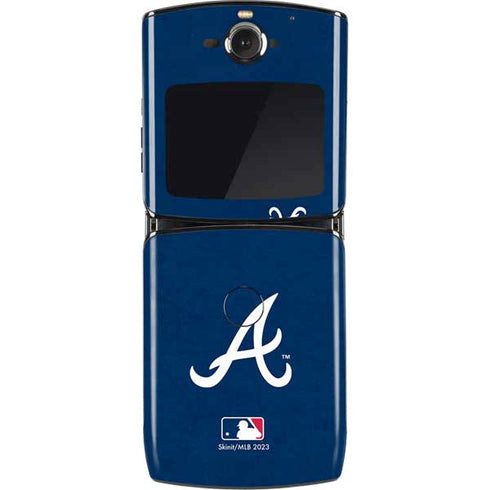 MLB Atlanta Braves - Solid Distressed Motorola RAZR Skin