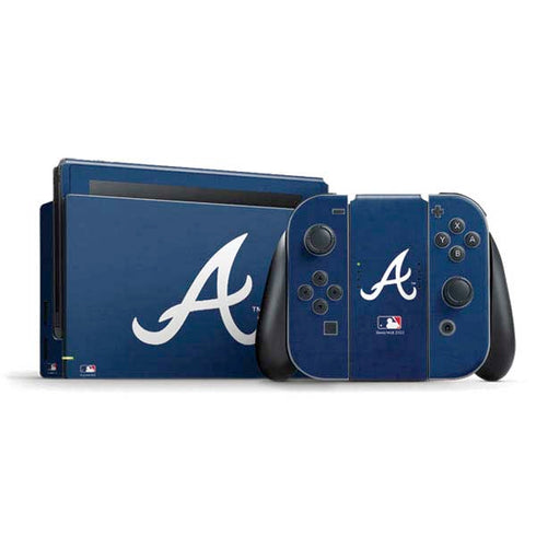 MLB Atlanta Braves - Solid Distressed Nintendo Switch Bundle Skin