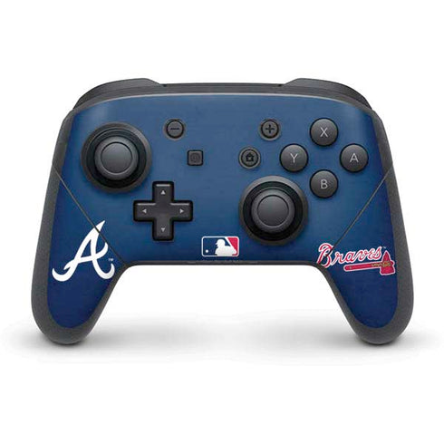 MLB Atlanta Braves - Solid Distressed Nintendo Switch Pro Controller Skin