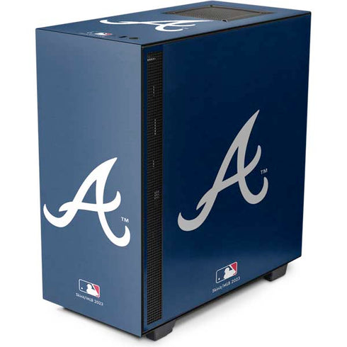 MLB Atlanta Braves - Solid Distressed NZXT H510 Compact ATX Mid-Tower Case Skin