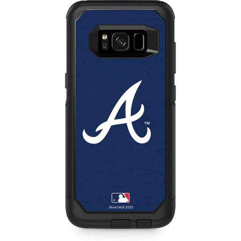 MLB Atlanta Braves - Solid Distressed Otterbox Commuter Galaxy Skin
