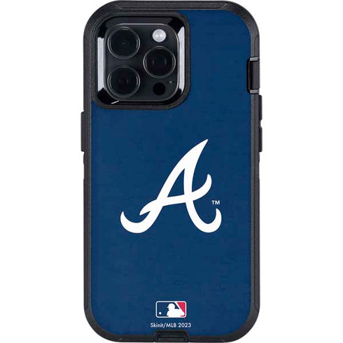 MLB Atlanta Braves - Solid Distressed Otterbox Defender iPhone Skin