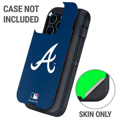 MLB Atlanta Braves - Solid Distressed Otterbox Defender iPhone Skin
