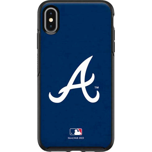 MLB Atlanta Braves - Solid Distressed Otterbox Symmetry iPhone Skin