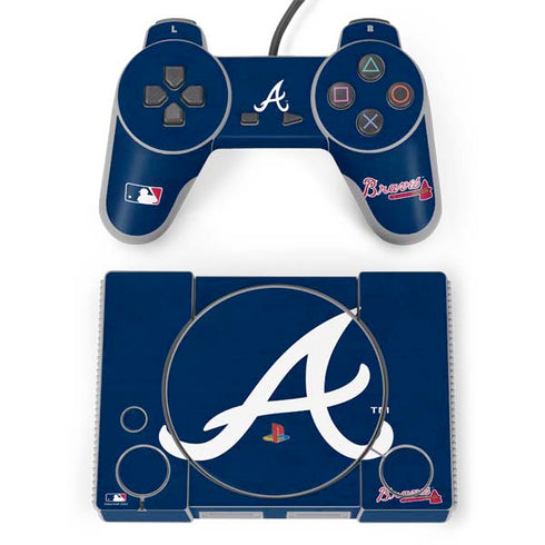 MLB Atlanta Braves - Solid Distressed PlayStation Classic Bundle Skin