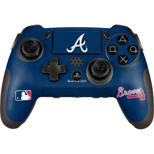 MLB Atlanta Braves - Solid Distressed PlayStation Scuf Vantage 2 Controller Skin