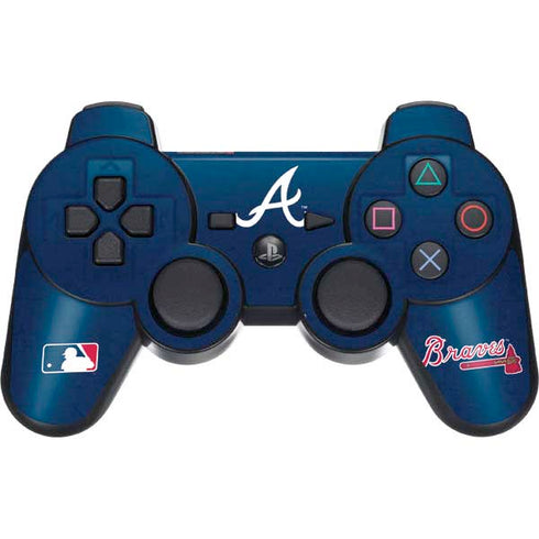 MLB Atlanta Braves - Solid Distressed PS3 Dual Shock wireless controller Skin