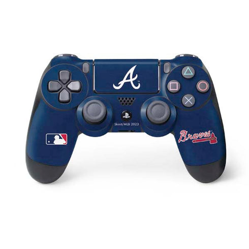 MLB Atlanta Braves - Solid Distressed PS4 Controller Skin