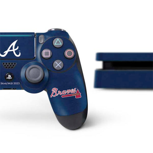 MLB Atlanta Braves - Solid Distressed PS4 Slim Bundle Skin
