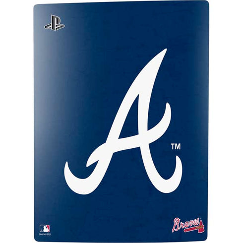 MLB Atlanta Braves - Solid Distressed PS5 Console Skin