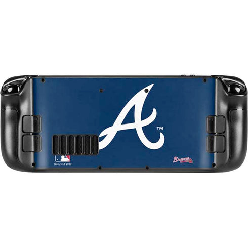 MLB Atlanta Braves - Solid Distressed Steam Deck Handheld Gaming Computer Skin