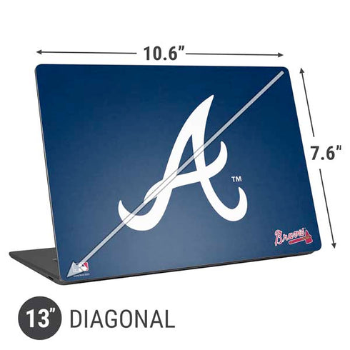 MLB Atlanta Braves - Solid Distressed Universal Laptop 13in (10.6 x 7.6in) Skin