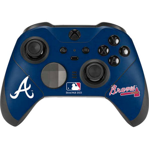 MLB Atlanta Braves - Solid Distressed Xbox Elite Wireless Controller Series 2 Skin