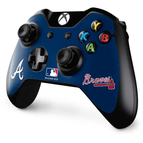 MLB Atlanta Braves - Solid Distressed Xbox One Controller Skin