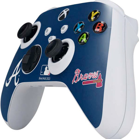 MLB Atlanta Braves - Solid Distressed Xbox Series S Controller Skin
