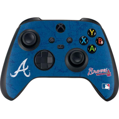 MLB Atlanta Braves - Solid Distressed Xbox Series X Bundle Skin