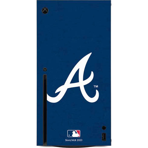 MLB Atlanta Braves - Solid Distressed Xbox Series X Console Skin