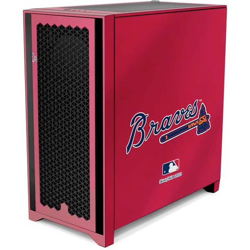 MLB Atlanta Braves Alternate/Away Jersey Corsair 4000D Tempered Glass Mid-Tower ATX Case Skin